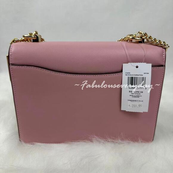 Coach Klare Crossbody Bag In Signature Canvas & Leather/Gold/Carnation CV978 - Picture 7 of 13